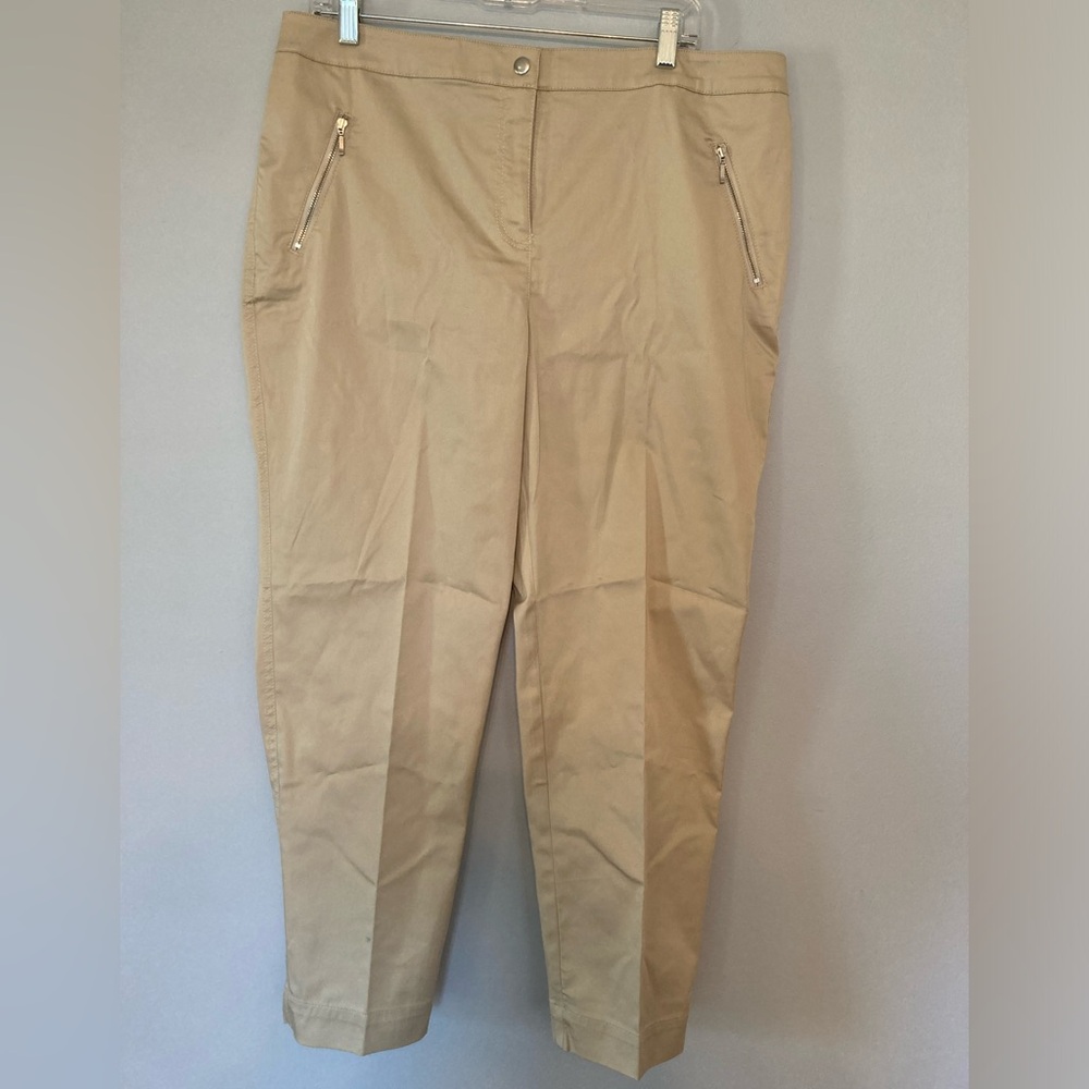 Chico's Tan Ankle Pants sz 12